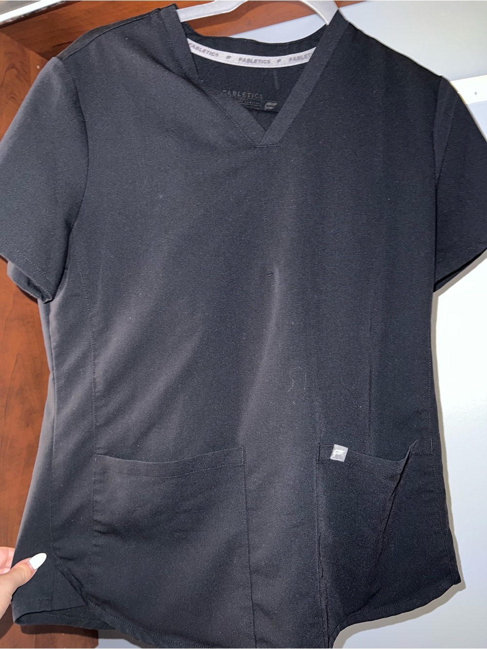 Fabletics Black V-Neck Scrub Set
